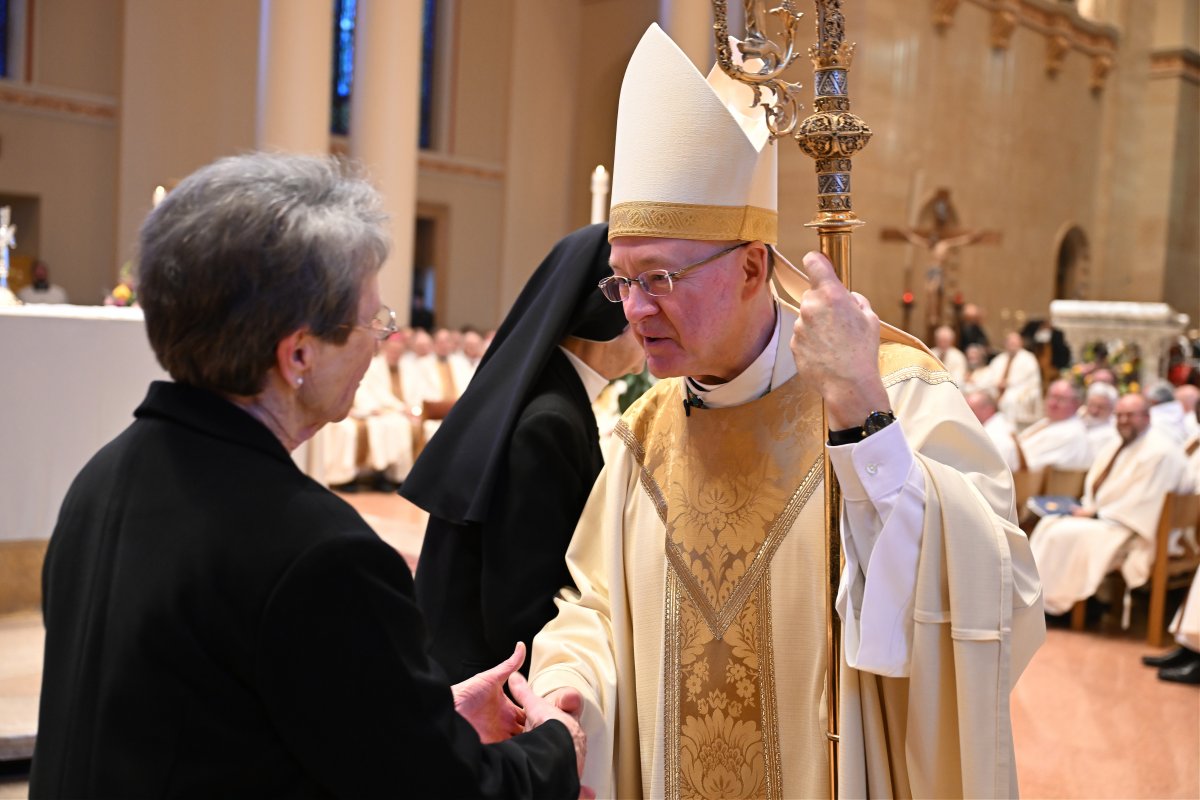 Sister Joanne Schatzlein Represents Religious at Archbishop Grob's Installation